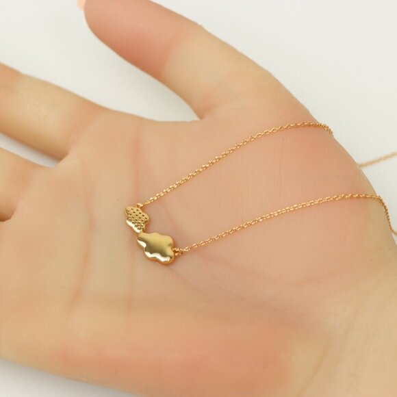 -"Minimalist Rose Gold Cloud Pendant Necklace, Adjustable Chain, XPNL0193 - Picture 5 of 13